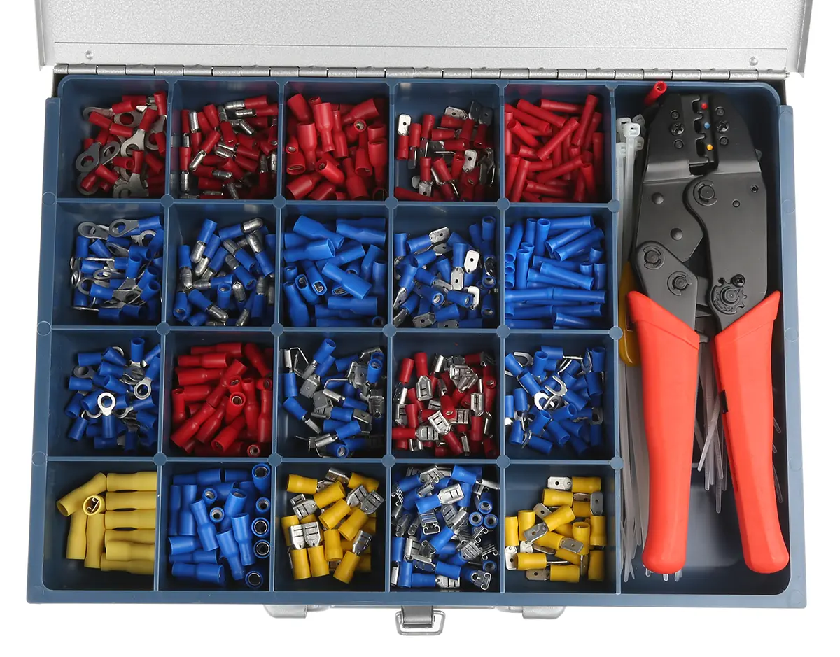 Produktfoto 1 von HellermannTyton Crimp Set Isolierte Anschlussklemmen Crimp-Anschlussklemme Zinn