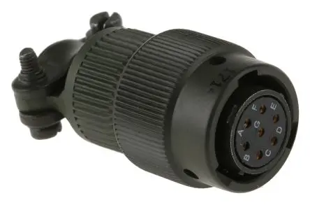 Produktfoto 1 von Amphenol Limited, 62 GB Messing MIL-Spec Rundsteckverbinder Gerade, 7-polig, 500 V ac, 700V dc, Kabel, Gehäuse 10