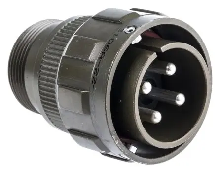 Produktfoto 1 von Amphenol Limited, 97B Messing MIL-Spec Rundsteckverbinder Gerade, 4-polig, 500V ac, Kabel, Gehäuse 22 Stecker,