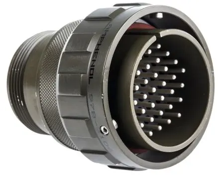 Produktfoto 1 von Amphenol Limited, 97B Messing MIL-Spec Rundsteckverbinder Gerade, 37-polig, 500V ac, Kabel, Gehäuse 28 Stecker,