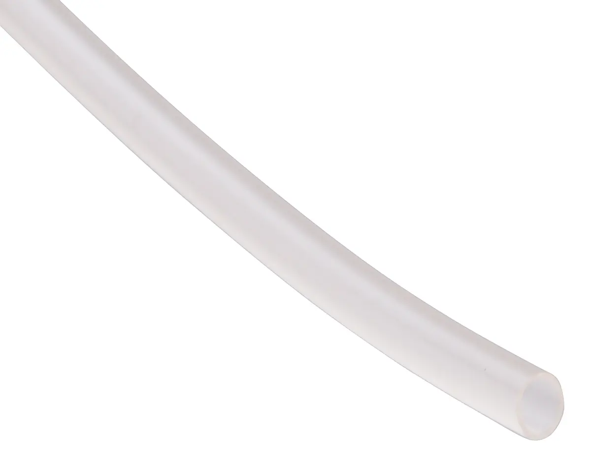 Produktfoto 1 von RS PRO Wärmeschrumpfschlauch, Polyolefin Klar, Ø 2.4 mm Schrumpfrate 2:1, Länge 300mm