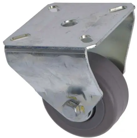 Tente Drehbar Rolle, Rad ø 50 mm, 55 kg, Ges H. 72 mm, Rad B. 22 mm, Gummi