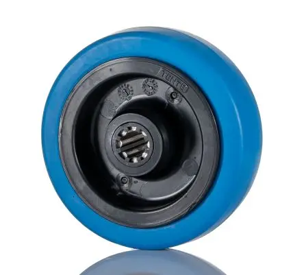 Produktfoto 1 von Tente Rollwagenrolle Blau, Mat. Gummi, 160 kg Ø 100 mm, B. 34 mm