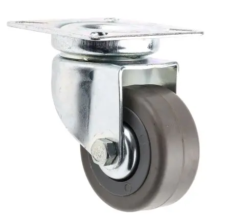 Produktfoto 1 von Tente Drehbar Rolle, Rad ø 50 mm, 55 kg, Ges H. 72 mm, Rad B. 22 mm, Gummi