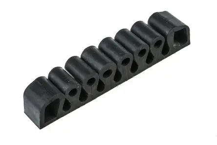 Produktfoto 1 von RS PRO Kabelhalterung Gummi Schwarz 7 150mm x 25 mm