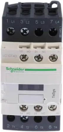 Produktfoto 1 von Schneider Electric TeSyS D Schütz 24V ac-Spule, 4-polig, 690V ac / 40 A 24V ac 1.56 W 4 Schließer Motorsteuerung,