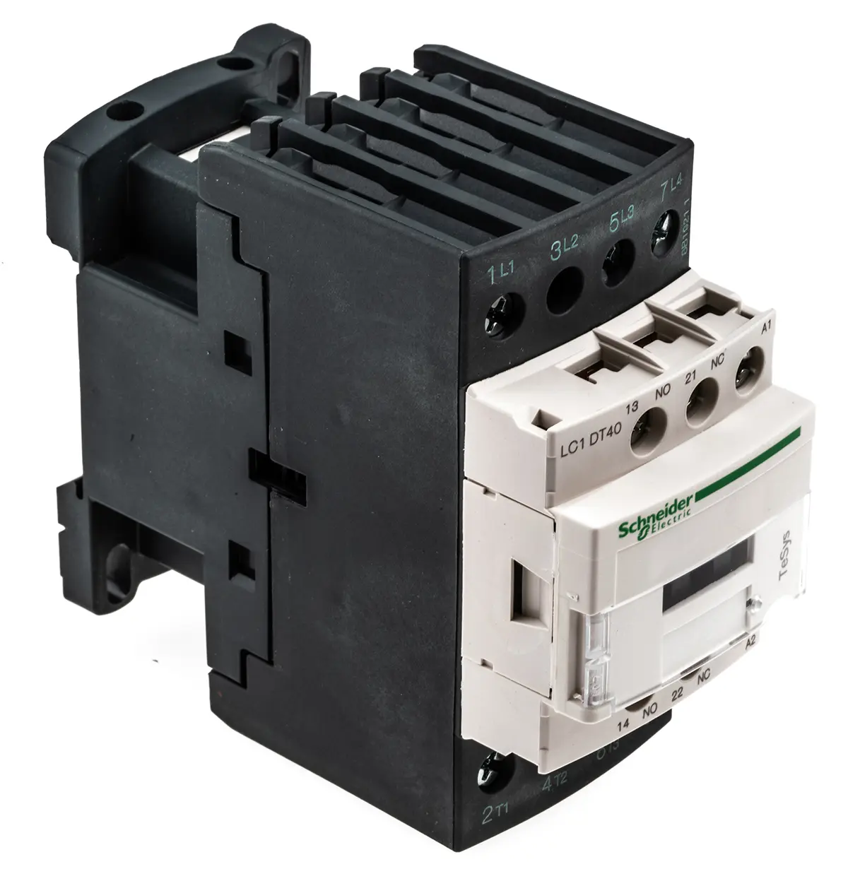 Produktfoto 1 von Schneider Electric TeSys D LC1D Leistungsschütz 110 V ac-Spule, 4 -polig , 690 Vac / 40 A 4 Schließer 2-Hilfskontakte