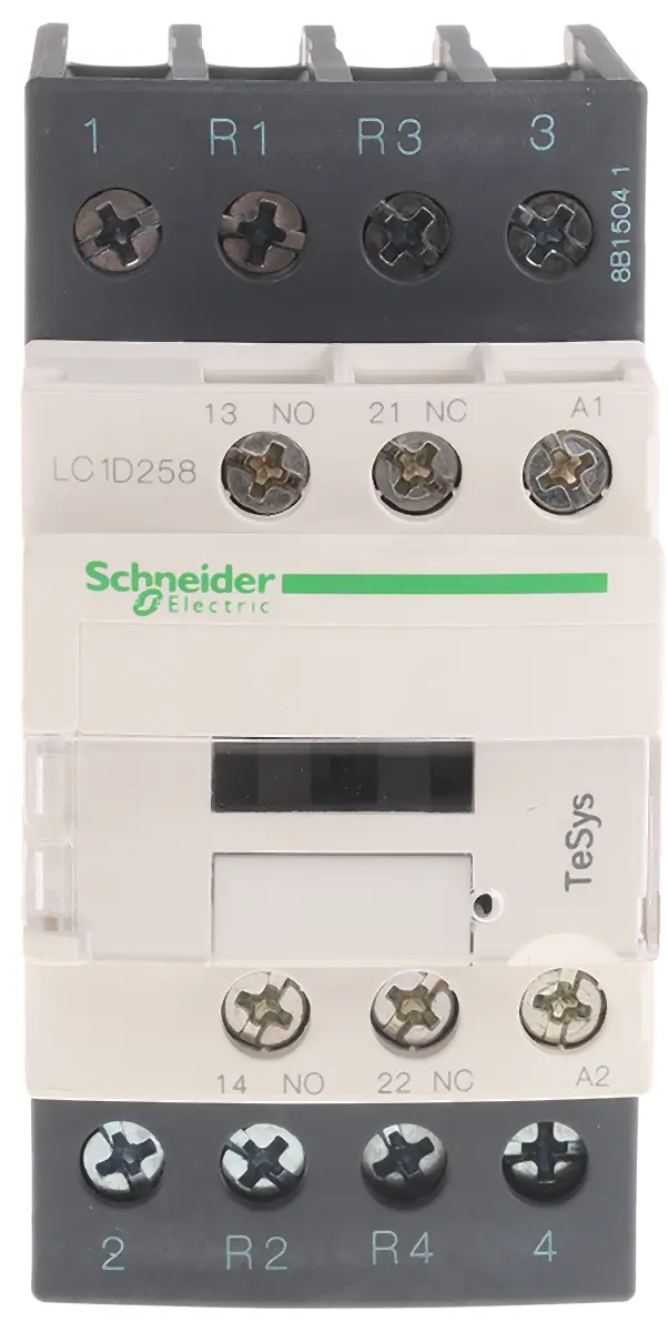 Produktfoto 1 von Schneider Electric TeSyS D Schütz 24V ac-Spule, 4-polig, 690V ac / 25 A 24V ac 2.5 W 2 Schließer/2 Öffner