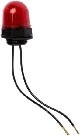 Produktfoto 1 von Werma EM 230 LED Dauer Signalleuchte 230V dc Rot Panel, Ø 29 mm x 154 mm IP65