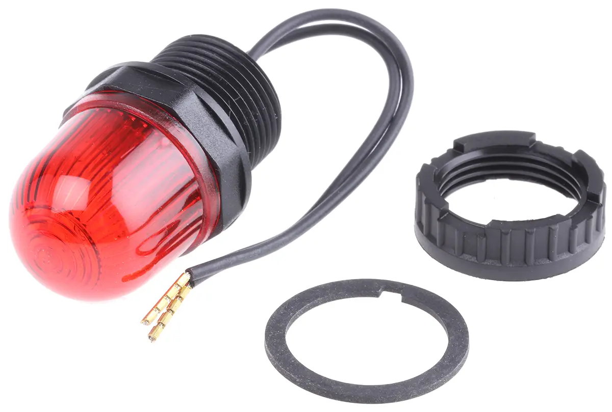 Produktfoto 1 von Werma EM 231 LED Dauer Signalleuchte Rot, 24 V dc, Ø 29mm x 152mm
