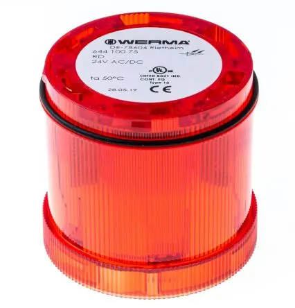 Produktfoto 1 von Werma KombiSIGN 71 LED Signalleuchte Dauer-Licht 24V Rot Wechselstrom/Gleichstrom IP65, 70 mm x 66 mm, ATEX-Zulassung