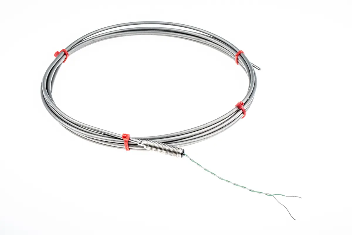 Produktfoto 1 von RS PRO Inconel Mineralisoliertes Thermoelement Typ K, Ø 3mm x 3m → +1100°C