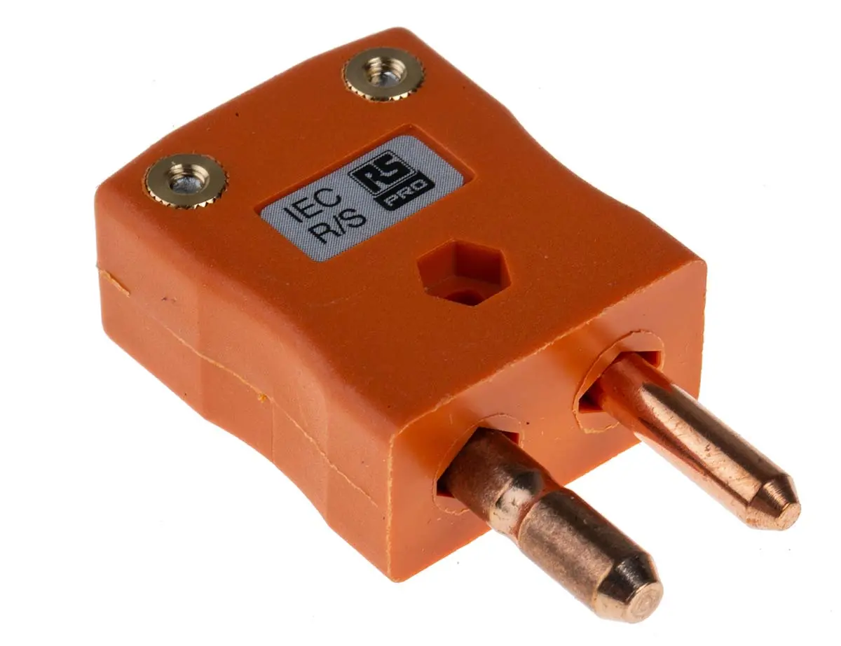 Produktfoto 1 von RS PRO Standardgröße Thermoelement-Steckverbinder Stecker für Thermoelement Typ R/S