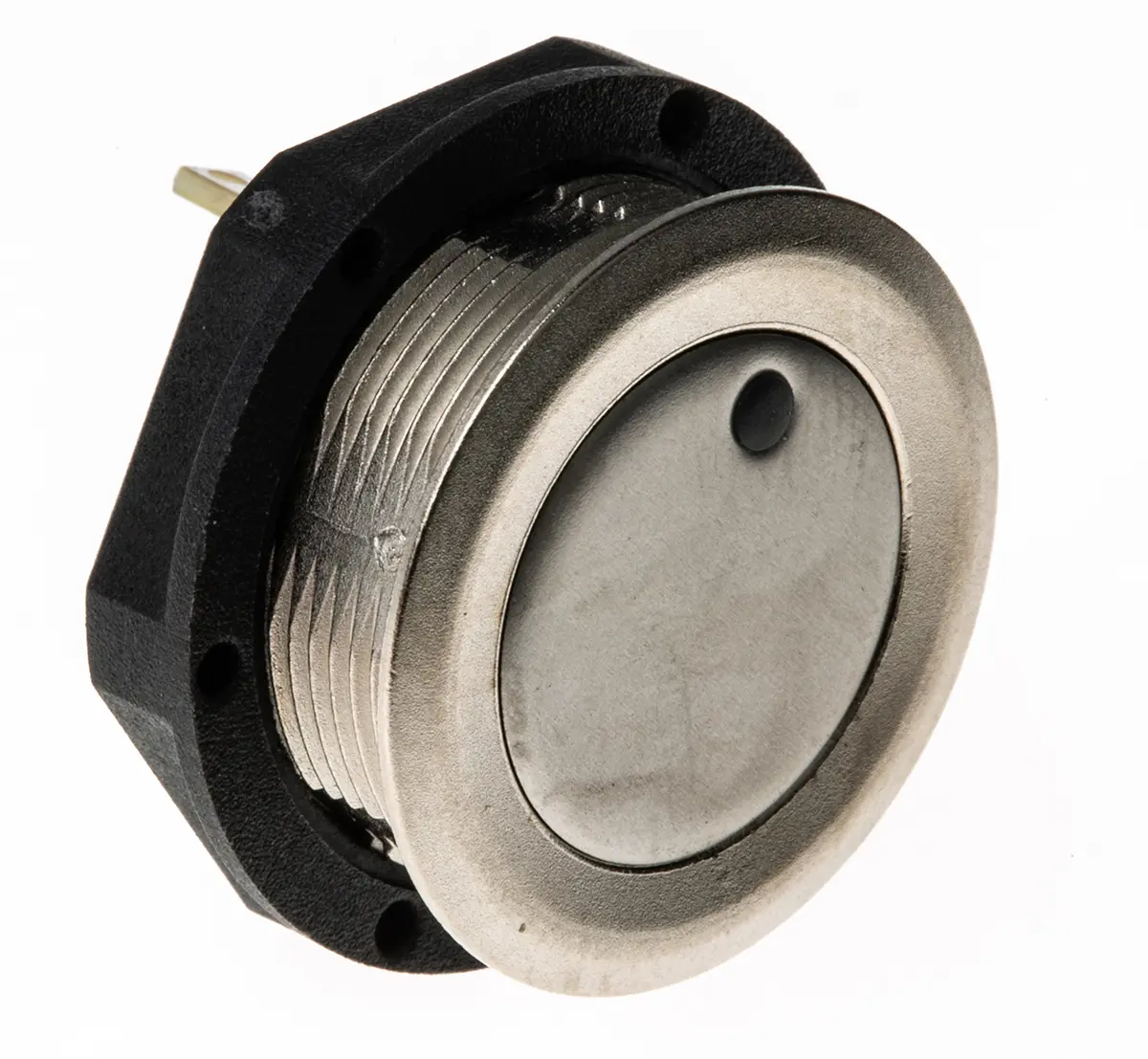 Produktfoto 1 von Schurter MCS 19 Druckschalter Grün Beleuchtet Tastend Panel Ø 22.2 mm, SPST / 125 mA 48 V dc 48 V ac