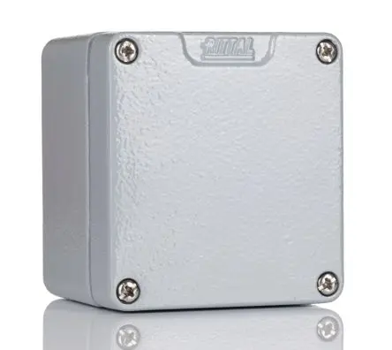 Produktfoto 1 von Rittal GA Aluminiumguss Wandanschlusskasten Grau RAL 7001 IP66, HxBxT 80 mm, 75 mm x 57 mm
