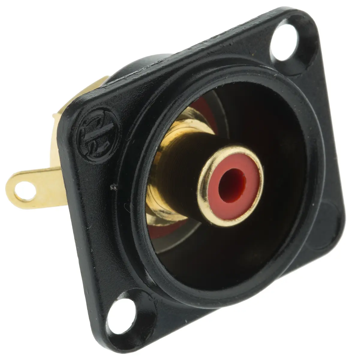 Produktfoto 1 von Neutrik Gerade Schwarz Cinchbuchsen, Gold über Nickel, 50 V ac, Panel 16A