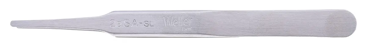 Produktfoto 1 von Erem Edelstahl Pinzette, 120 mm Gerade, Spitze Flach, Abgerundet Antimagnetisch