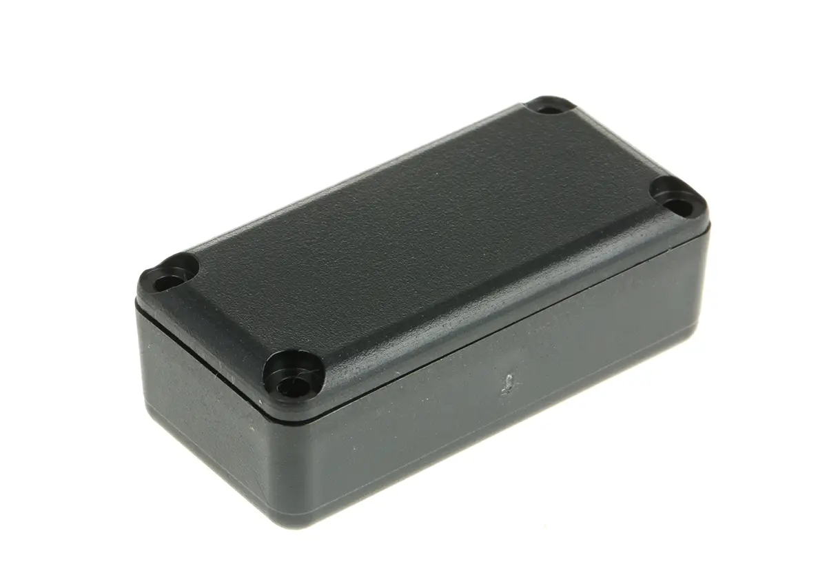 Produktfoto 1 von CAMDENBOSS ABS Vergussmassenbox Deckel, Schwarz, 42 mm 15 mm, 21 mm, Wandstärke 1.8 mm, IP30, IP40, -10 °C min., 60 °C