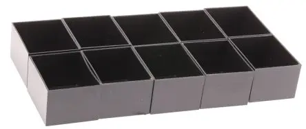 Produktfoto 1 von CAMDENBOSS ABS Vergussmassenbox Deckel, Schwarz, 50 mm 30 mm, 40 mm, Wandstärke 1 mm, IP40, IP30, -20 °C min., 94 °C