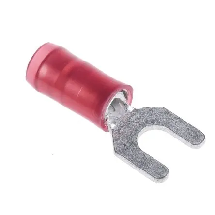 TE Connectivity PIDG Rot Isoliert Gabelkabelschuh B. 7.54mm, M3.5 Nylon 22 AWG 16 AWG
