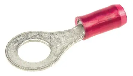 Produktfoto 1 von TE Connectivity PIDG Ringkabelschuh, Isoliert 22 AWG, Nylon, Rot, 16 AWG max.AWG, aussen ø 11.91 mm, innen ø 6.73 mm, M6