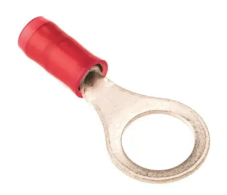 Produktfoto 1 von TE Connectivity PIDG Ringkabelschuh, Isoliert 22 AWG, Nylon, Rot, 16 AWG max.AWG, aussen ø 11.91 mm, innen ø 8.33 mm, M8