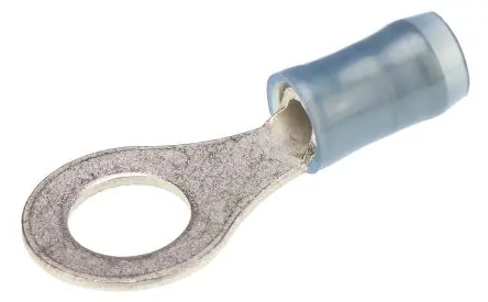 Produktfoto 1 von TE Connectivity PIDG Ringkabelschuh, Isoliert 16 AWG, Nylon, Blau, 14 AWG max.AWG, aussen ø 11.9 mm, innen ø 6.35 mm, M6