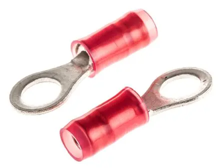 TE Connectivity PIDG Ringkabelschuh, Isoliert 22 AWG, Rot, 16 AWG max.AWG, aussen ø 7.92 mm, innen ø 5 mm, M4.5