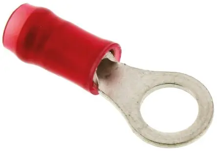 Produktfoto 1 von TE Connectivity PIDG Ringkabelschuh, Isoliert 22 AWG, Rot, 16 AWG max.AWG, aussen ø 7.92 mm, innen ø 5 mm, M5
