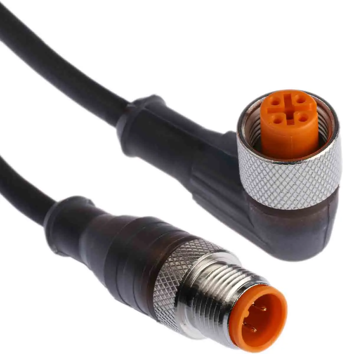 Produktfoto 1 von Lumberg, 4-polig Sensor-Betätigungselementkabel, Rechtwinklig Stecker / Gerade Buchse