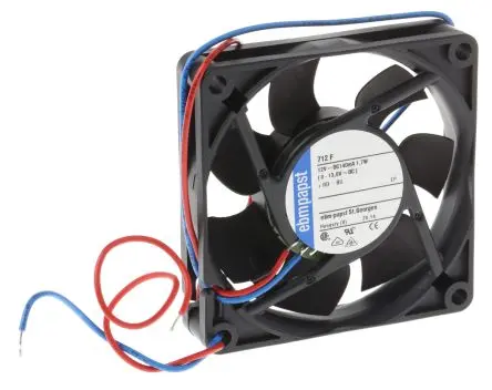 ebm-papst 700 F Axiallüfter, Hülse, 12V dc / 1.7 W 142 mA, 5300 U/min, 44 m³/h 70 mm 15mm 15 mm