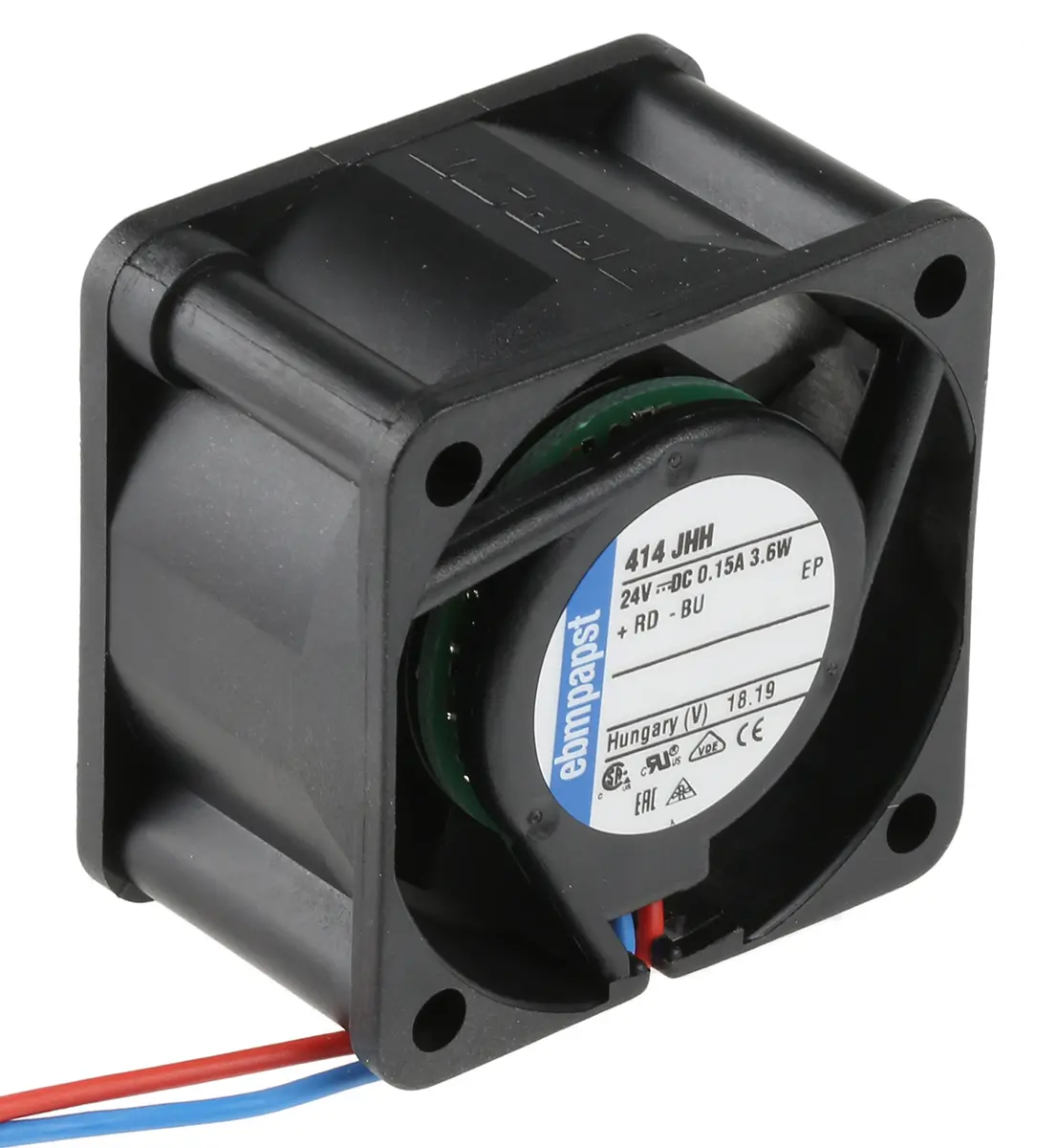 Produktfoto 1 von ebm-papst 400 DC-Axiallüfter, Kugellager, 24 V dc / 3.6W, 40 x 40 x 25mm, 13000U/min, 24m³/h
