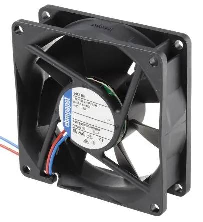 Produktfoto 1 von ebm-papst 8400 N Axiallüfter, Kugel, 12V dc / 2.1 W 180 mA, 3600 U/min, 79 m³/h IP20 80 mm 80mm 25 mm