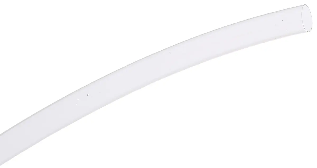 Produktfoto 1 von RS PRO Wärmeschrumpfschlauch, Fluorpolymer Klar, Ø 6.4 mm Schrumpfrate 2:1, Länge 300mm