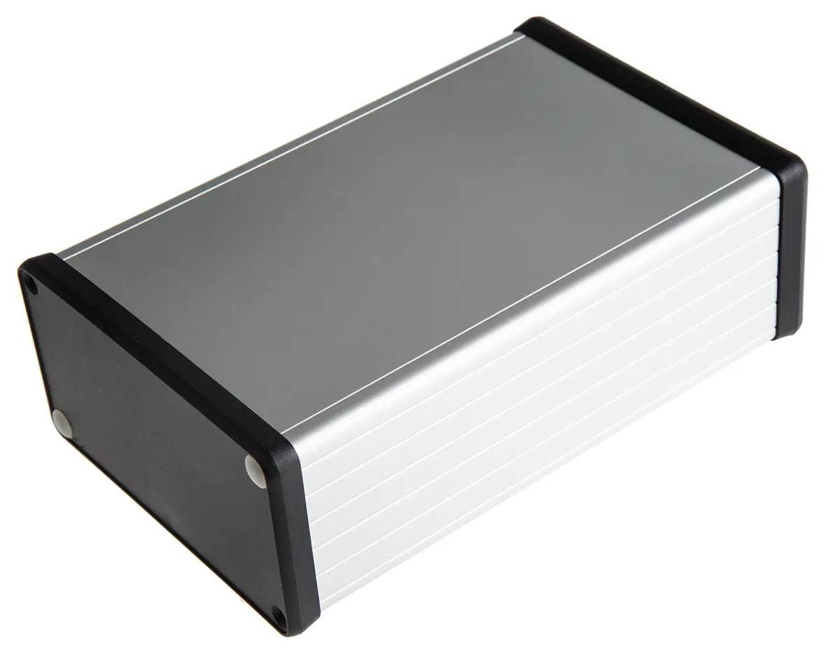 Produktfoto 1 von Hammond 1455; Gehäuse; Aluminium; Silber IP54 Breite 103 mm Höhe 53 mm Länge 160 mm