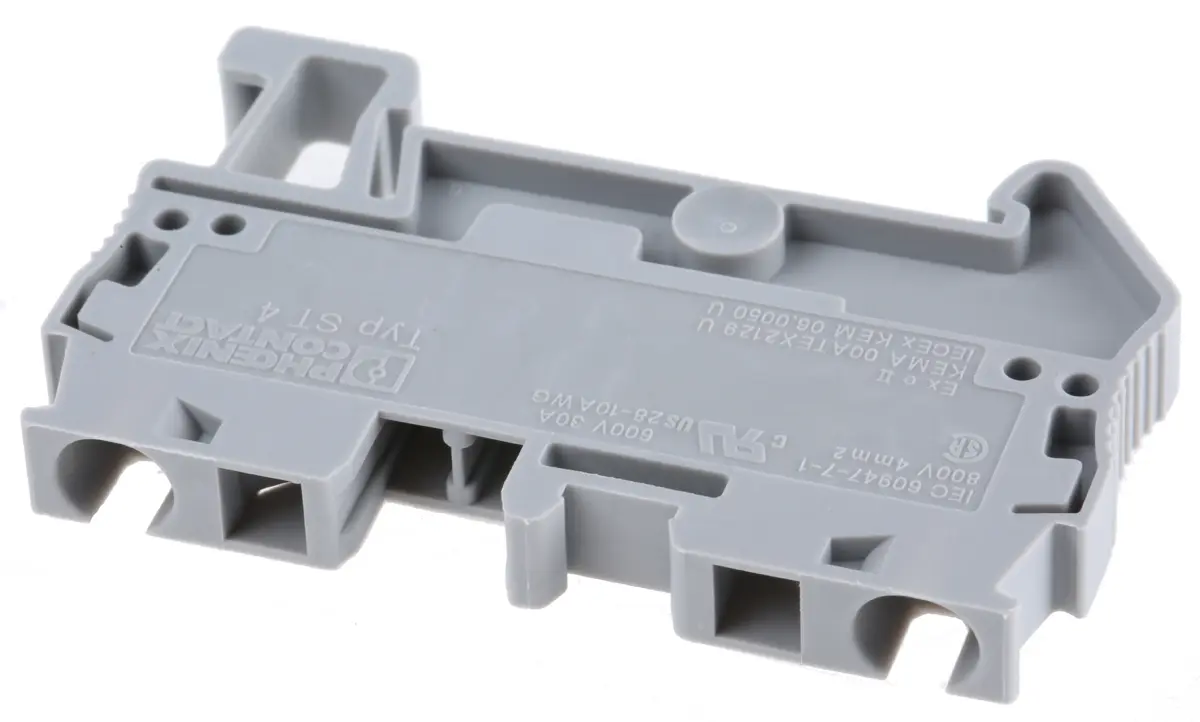 Produktfoto 1 von Phoenix Contact ST4 Anschlussklemmenblock DIN-Schiene 1 Grau, 0.2 to 6 mm², 800 V Klemme
