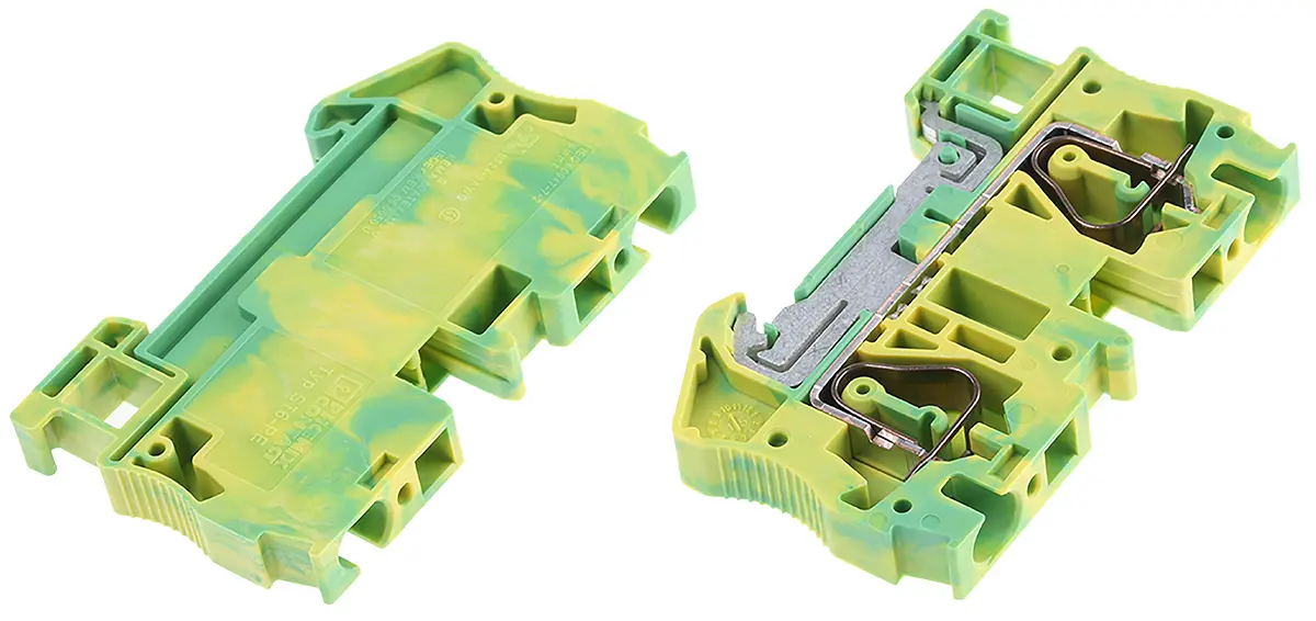 Produktfoto 1 von Phoenix Contact ST 6-PE Schutzleiterklemme Einfach Grün/Gelb, 0.2 → 6mm², 800 V / 52A, Federklemme