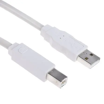 Produktfoto 1 von Molex Stecker 88740 USB-Kabel, USB Typ A Stecker / USB B, 5 m USB 2.0 Weiß