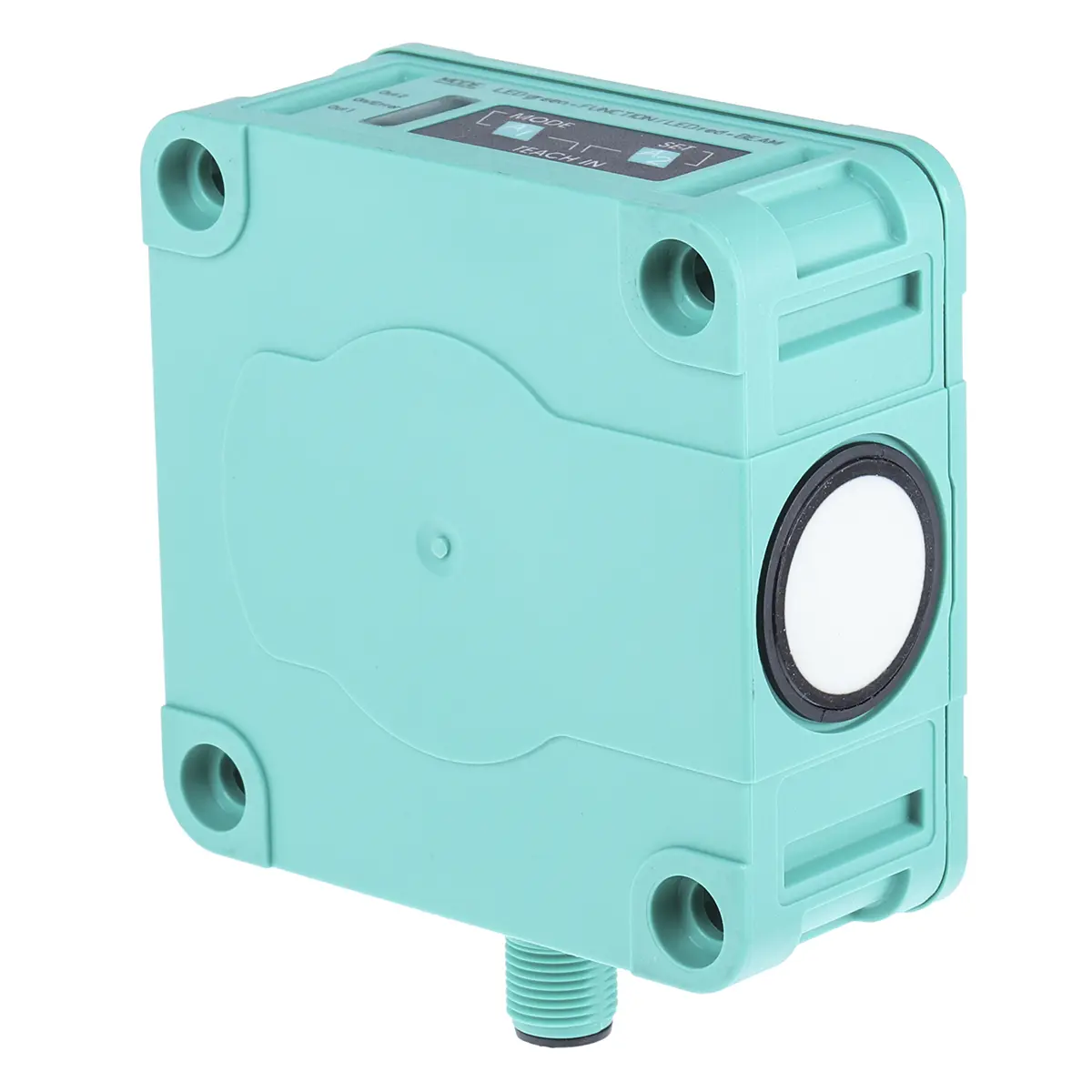 Produktfoto 1 von Pepperl + Fuchs Näherungssensor Ultraschall, Kubisch 2 m PNP x2 10 → 30 Vdc / 200 mA NO/NC, IP54