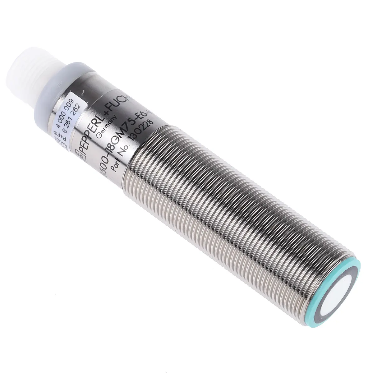 Produktfoto 1 von Pepperl + Fuchs M18 Näherungssensor Ultraschall, Gewinderohr 500 mm PNP x2 10 → 30 Vdc / 200 mA NO/NC, IP65