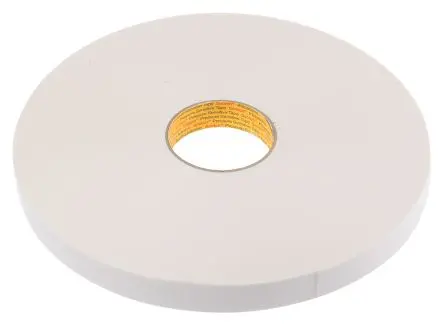 Produktfoto 1 von 3M SCOTCH 9536 Scotch-Mount Polyethylen Schaumstoff Klebeband doppelseitig, Weiß, Stärke 1.1 mm, 25mm x 66 m, 6.8N/cm