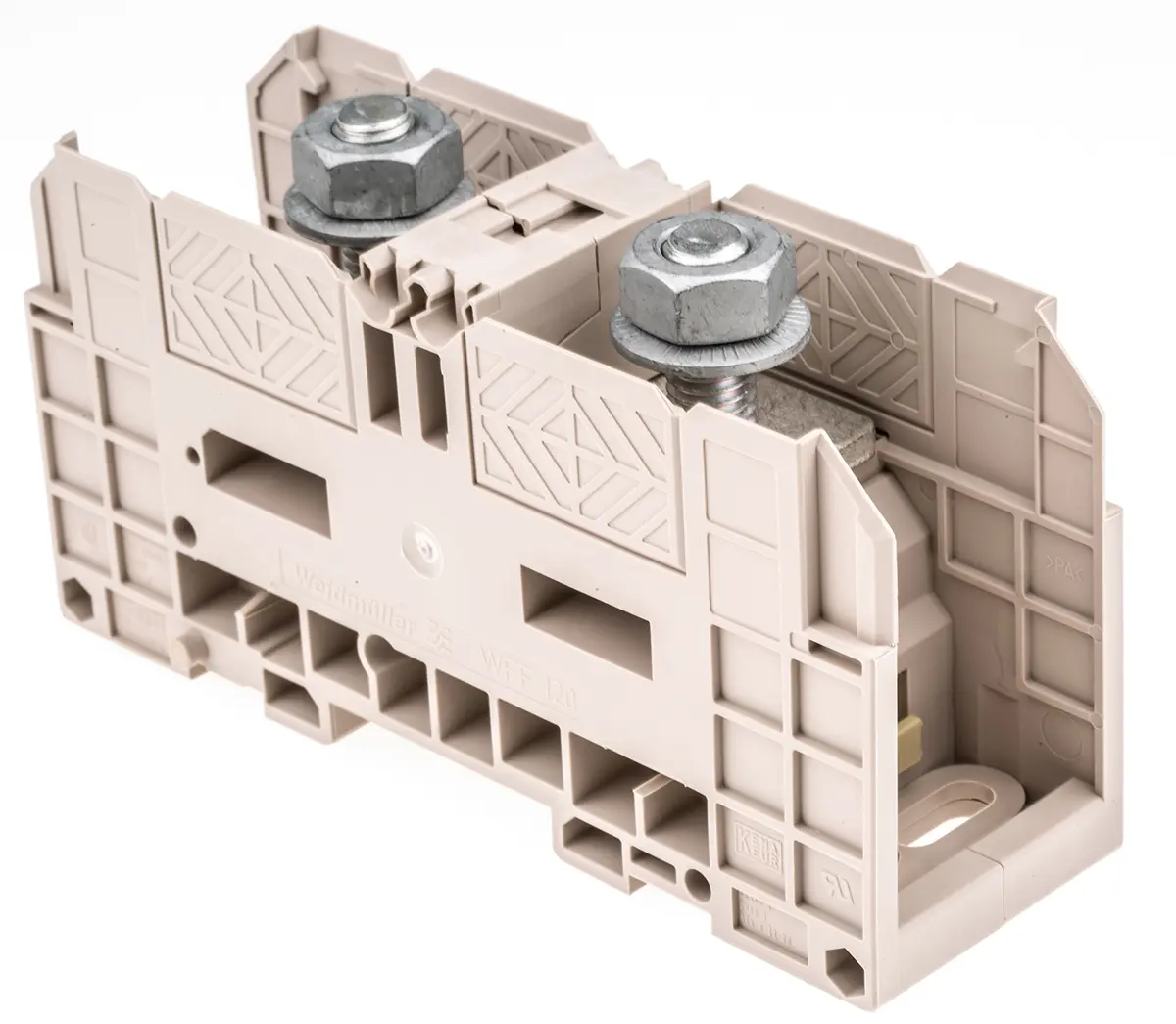 Produktfoto 1 von Weidmüller WFF Bolzenklemme 1 Braun, 120 mm², 1 kV Bolzen