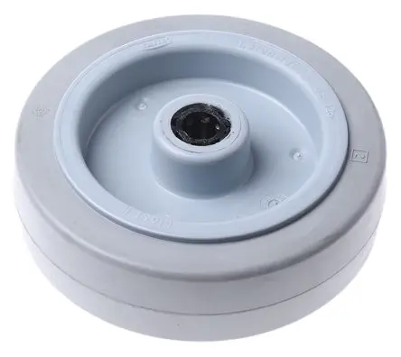 Produktfoto 1 von Tente Rollwagenrolle Grau, Mat. Gummi, 250 kg Ø 125 mm, B. 40 mm