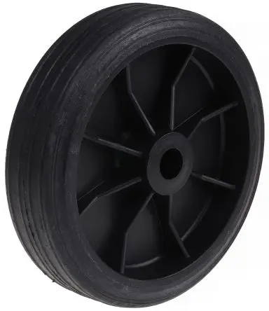 Produktfoto 1 von Tente Rollwagenrolle Schwarz, Mat. Gummi, 125 kg Ø 150 mm, B. 40 mm