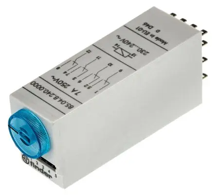 Produktfoto 1 von Finder 85 Zeitrelais 110 to 125 V dc 230V ac, 0.05 to 100 s, 3 to 100 min, 5 to 100 min, 4 Kont. Multifunktion,