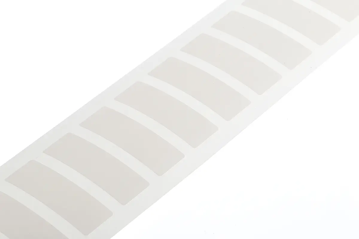 Produktfoto 1 von RS PRO Klebend Etikettenblatt Manipulationssicherung, Weiß 200 pro Paket Stück, L. 38 mm B. 11mm