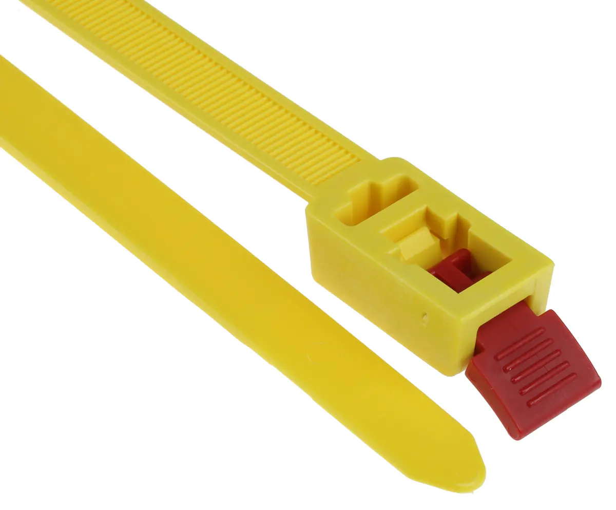 Produktfoto 1 von HellermannTyton RTT750HR Nylon 6.6 Kabelbinder Lösbar Gelb 13 mm x 752 mm
