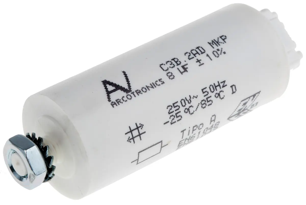 KEMET C3B, Polypropylen Folienkondensator, 8μF, ±10% / 250Vac, Kabelmontage
