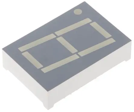 Kingbright LED-Anzeige 7 Segmente 1 Zeichen Kathode, Rot 625nm 23mcd Zeichenbreite 13 mm Rechts Zeichenhöhe 26 mm