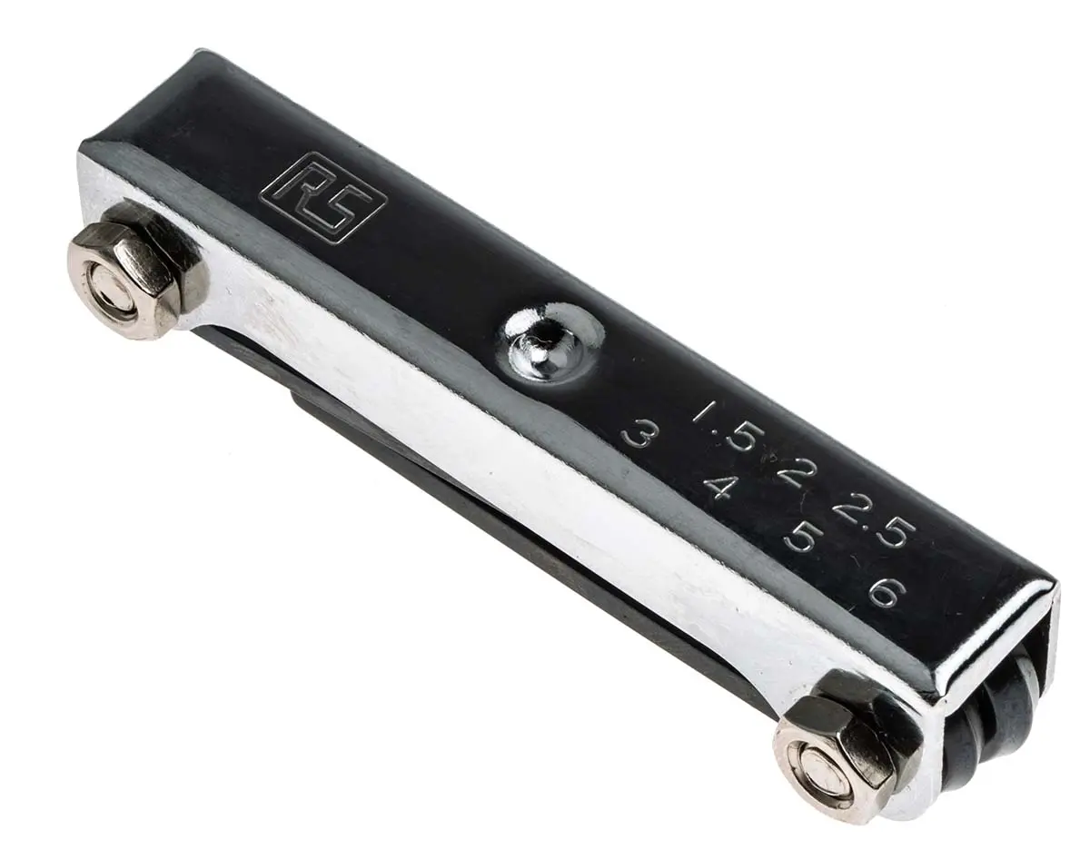 Produktfoto 1 von RS PRO metrisch  Innensechskant-Schlüssel, Satz 7-teilig 1.5 → 6mm Klappgriff